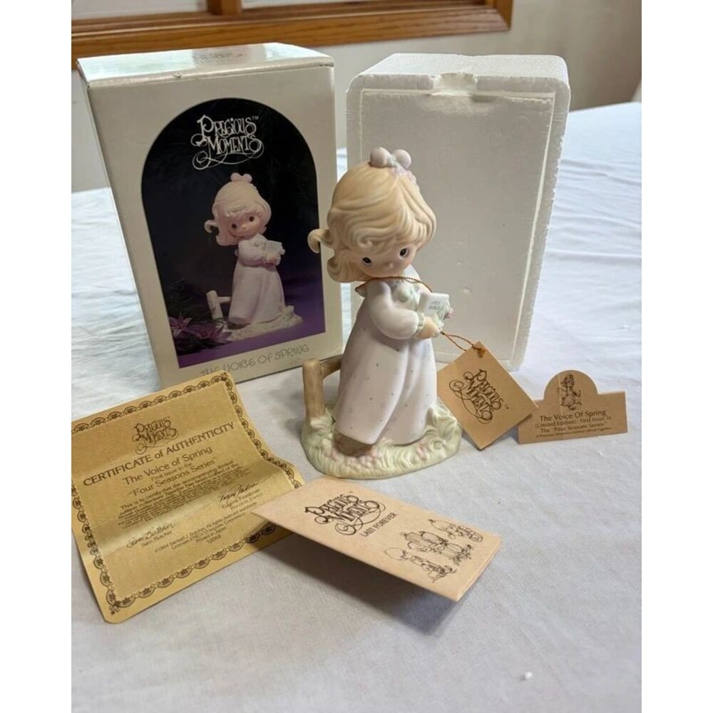 Precious Moments The Voice of Spring 12068 Four Seasons Series in Box COA
